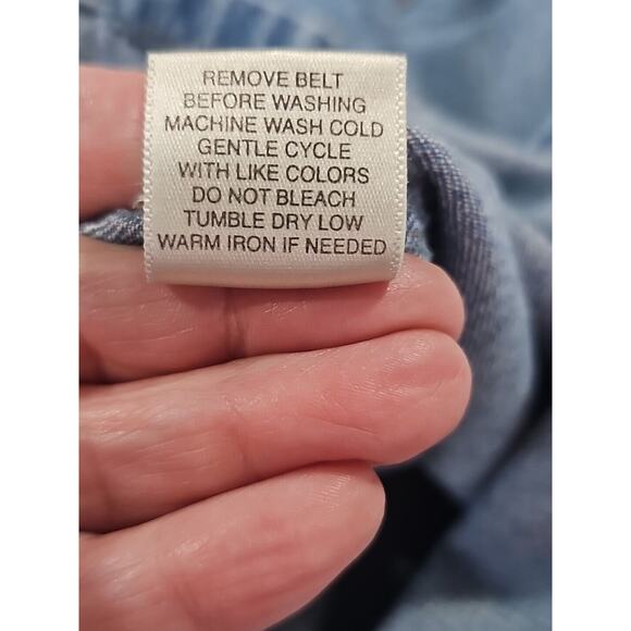 Christopher & Banks Denim Skirt Size 10 A-line Knee Length Casual Western Boho - Picture 7 of 9